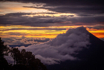 The mountains in the clouds. Guatemala