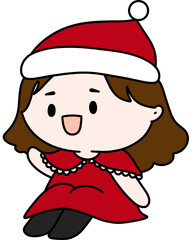 Christmas costumes Cute, Kids, Children, Clipart, PNG, Transparent, Holiday, Festive, Costume, Santa, Red, Cartoon, Doodle, Illustration