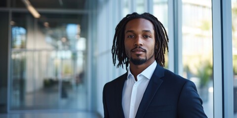 Man with dreadlocks at window