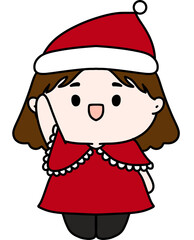 Christmas costumes Cute, Kids, Children, Clipart, PNG, Transparent, Holiday, Festive, Costume, Santa, Red, Cartoon, Doodle, Illustration