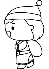 Christmas costumes Cute, Kids, Children, Clipart, PNG, Transparent, Holiday, Festive, Costume, Santa, Red, Cartoon, Doodle, Illustration