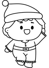Christmas costumes Cute, Kids, Children, Clipart, PNG, Transparent, Holiday, Festive, Costume, Santa, Red, Cartoon, Doodle, Illustration