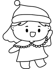 Christmas costumes Cute, Kids, Children, Clipart, PNG, Transparent, Holiday, Festive, Costume, Santa, Red, Cartoon, Doodle, Illustration