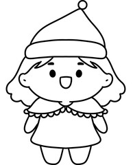 Christmas costumes Cute, Kids, Children, Clipart, PNG, Transparent, Holiday, Festive, Costume, Santa, Red, Cartoon, Doodle, Illustration
