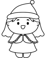Christmas costumes Cute, Kids, Children, Clipart, PNG, Transparent, Holiday, Festive, Costume, Santa, Red, Cartoon, Doodle, Illustration