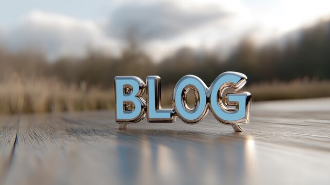 Content showcase, creative banner highlighting word Blog, designed to attract audience interest, enhance online presence, appealing visuals, compelling messaging for dynamic digital experience.