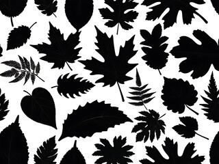 seamless background with leaves