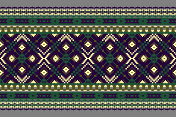 Ethnic pattern seamless, Geometric design ,Aztec embroidery border seamless patterns.ethnic design,  pattern art wallpaper Background, Design for fabric, curtain, carpet ,geometry seamless pattern