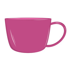 Doodle mug or cup of glass and cute hand draw illustration inspired by mug water tea  that can be use for social media, sticker, wallpaper, e.t.c with light pink color