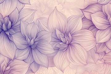 A soft, floral pattern featuring delicate, overlapping flowers in pastel colors.