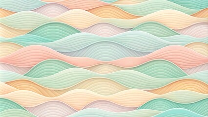 Abstract Pastel Wave Pattern Design for Modern Decor