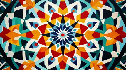 Exploring the Power of Color and Shape. Abstract with Bold Colors concept