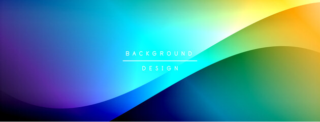 Bright rainbow style color gradient with curve round shape line background. Vector Illustration For Wallpaper, Banner, Illustration, landing page