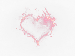 Here's a description for your stock photo

 Fiery heart ablaze against black Transparent Background.
