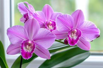 Obraz premium Close-up of a Delicate Orchid Flower