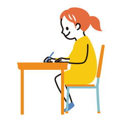 illustration of kids in classroom