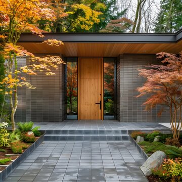 japnese minimalist entrance to house 