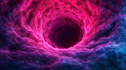Vibrant swirling tunnel of colors