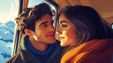 Couples enjoying romantic getaways in scenic settings  capturing love and togetherness