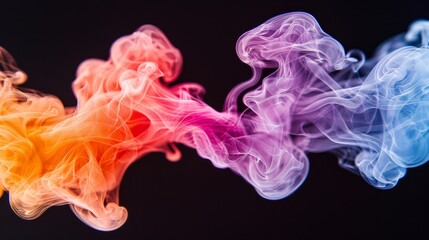 smoke on black background