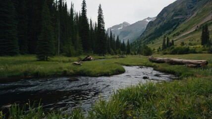 mountain river in the mountains
