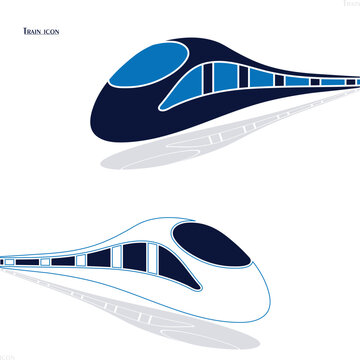 speed train, Hyperloop Train, Commuter rail, Locomotive, Monorail, Railway, Bullet train, Subway, Coach, Metro, Passenger, unique icon, train icon.