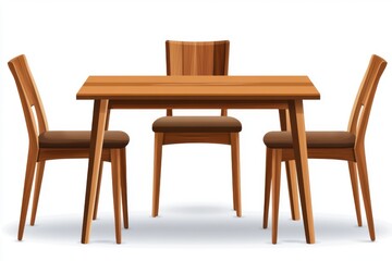 Elegant wooden dining set modern home furniture minimalist design side view cozy dining experience