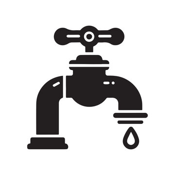 recommend clip art: water faucet silhouette vector illustration
