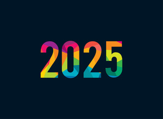 New Year 2025 Colorful Graphic