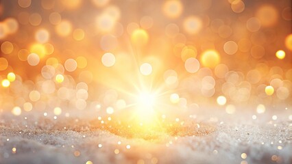 Golden Lights Shimmering on a Sparkling Winter Scene