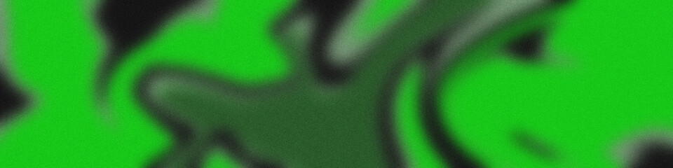 Green black wavy grainy gradient abstract background, color blending effect with grainy noise texture