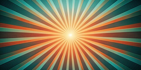 Fototapeta premium Abstract Radiating Stripes Background Design with Warm and Cool Tones
