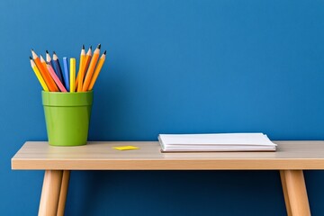 Fototapeta premium Assessment rubric with detailed scoring criteria, sitting on a teacherâ€™s desk with highlighters and sticky notes