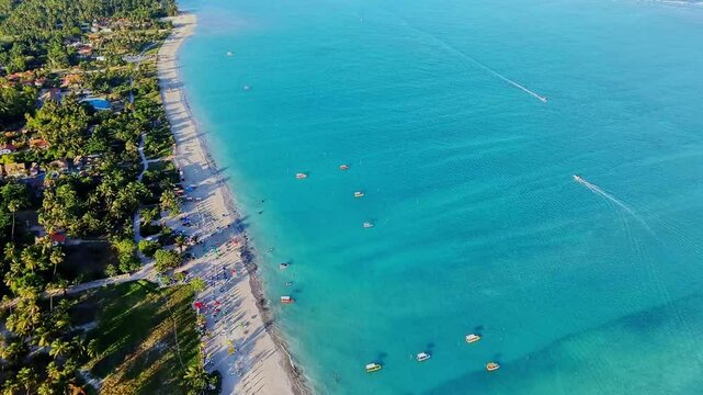 Stunning aerial view of Maragogi, Alagoas, Brazil.