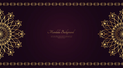 Simple background with gold mandala ornament