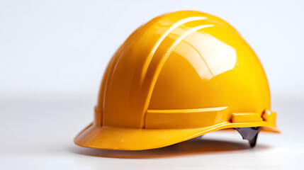 Fototapeta premium Yellow Safety Construction Helmet Isolated on White Background