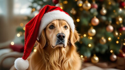 A close-up image of a classic Santa Claus hat.