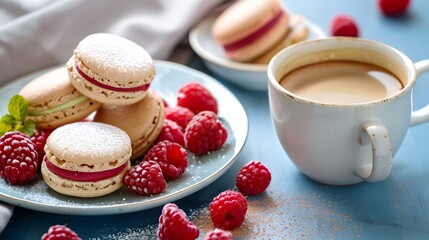 macaroons and coffee