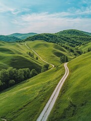 Fototapeta premium Winding dirt road