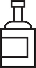 Whisky and Alcohol Bottle Line Icon
