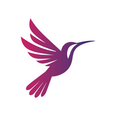 Minimalist Hummingbird logo