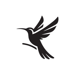 Fototapeta premium Minimalist Hummingbird logo