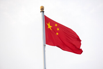 Flag  of China at Tiananmen Square in Beijing