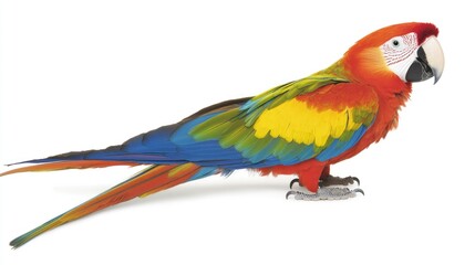 Fototapeta premium Vibrant Macaw Displaying Bright Feathers