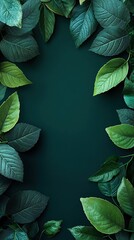 Lush Green Leaf Border