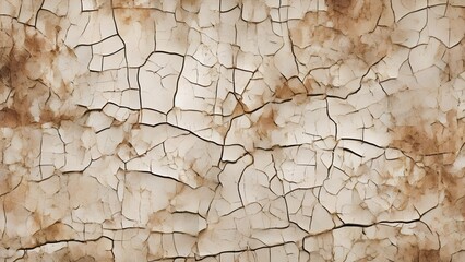 Fototapeta premium An abstract texture showcasing a crackle effect, mimicking a naturally aged, cracked surface.