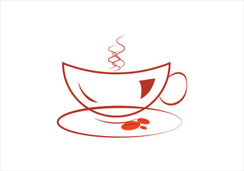 Realistic Coffee Cup Vector Illustration, Stylized Coffee Mug Vector Graphic with Steam, Vector Illustration of a Coffee Cup with Saucer, Stylized Coffee Mug Vector Graphic with Steam.