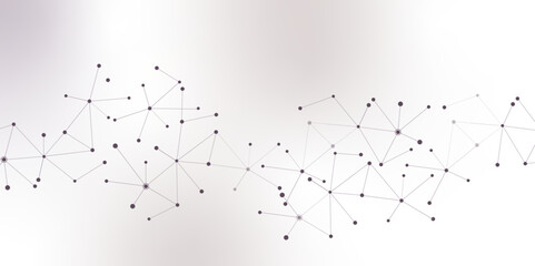 Abstract geometric background with connecting dots and lines with low poly triangle shapes. Polygonal Mesh Background Vector design digital technology concept Global network connection data structure. © Kainat 