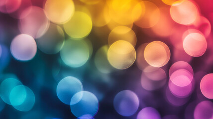Fototapeta premium Colorful abstract bokeh lights create a vibrant background scene