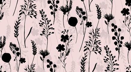 Skin background with a black unique style flowers working seamless pattern digital all over design 